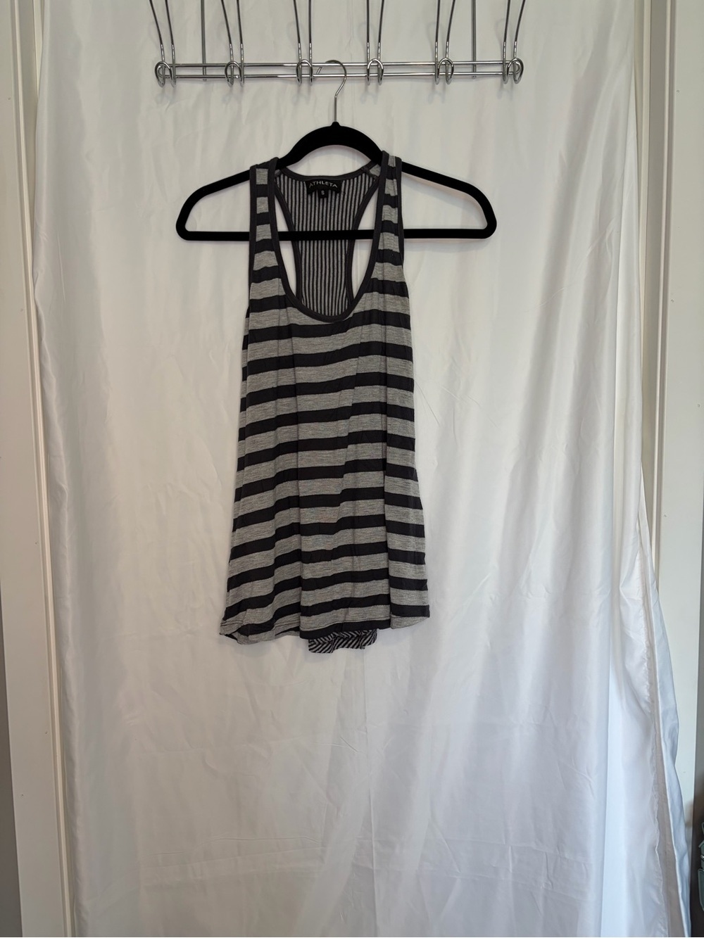 Athleta Striped Racerback Tank Top - Black & Gray​